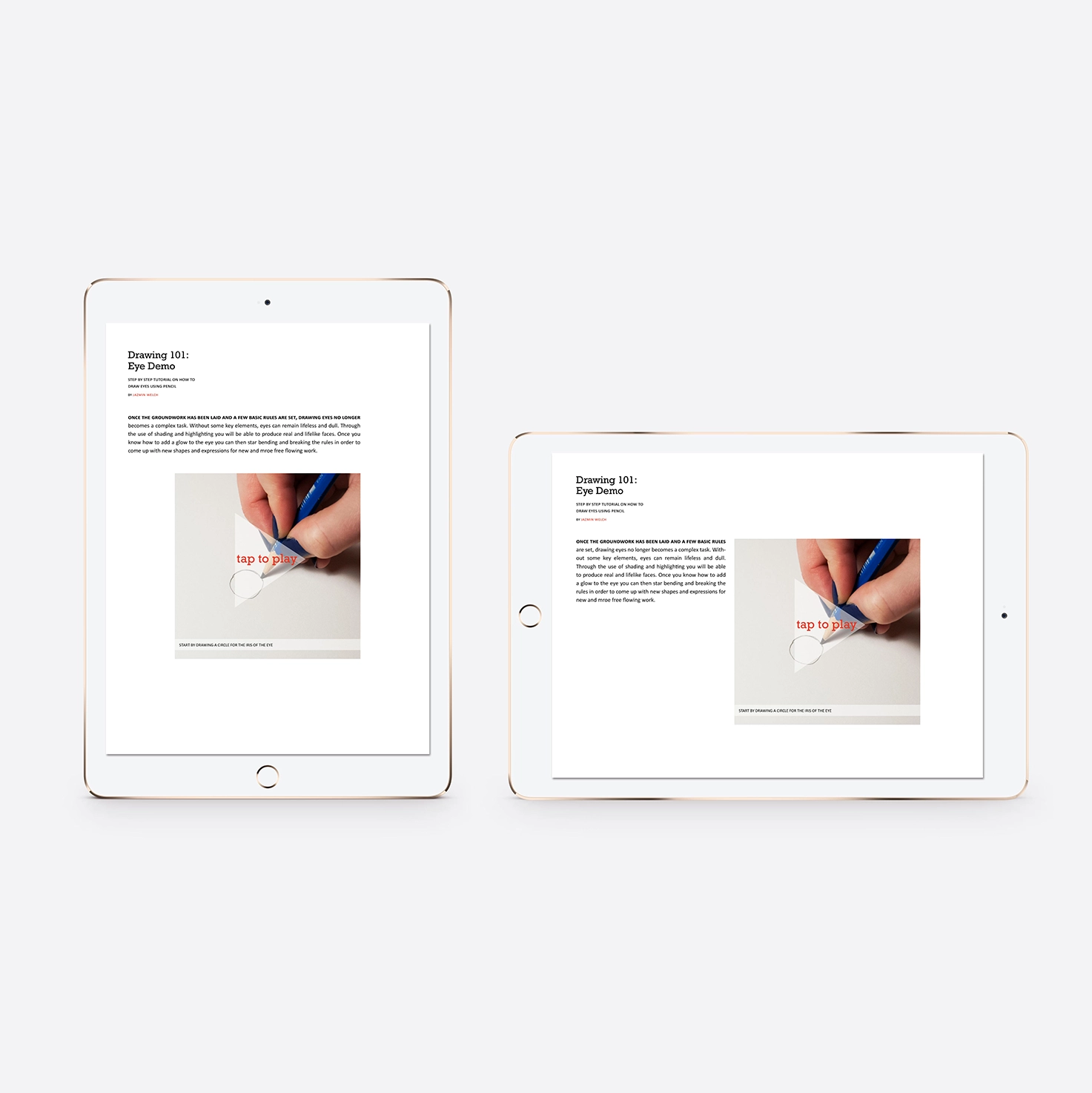 an example of a fixed layout ebook