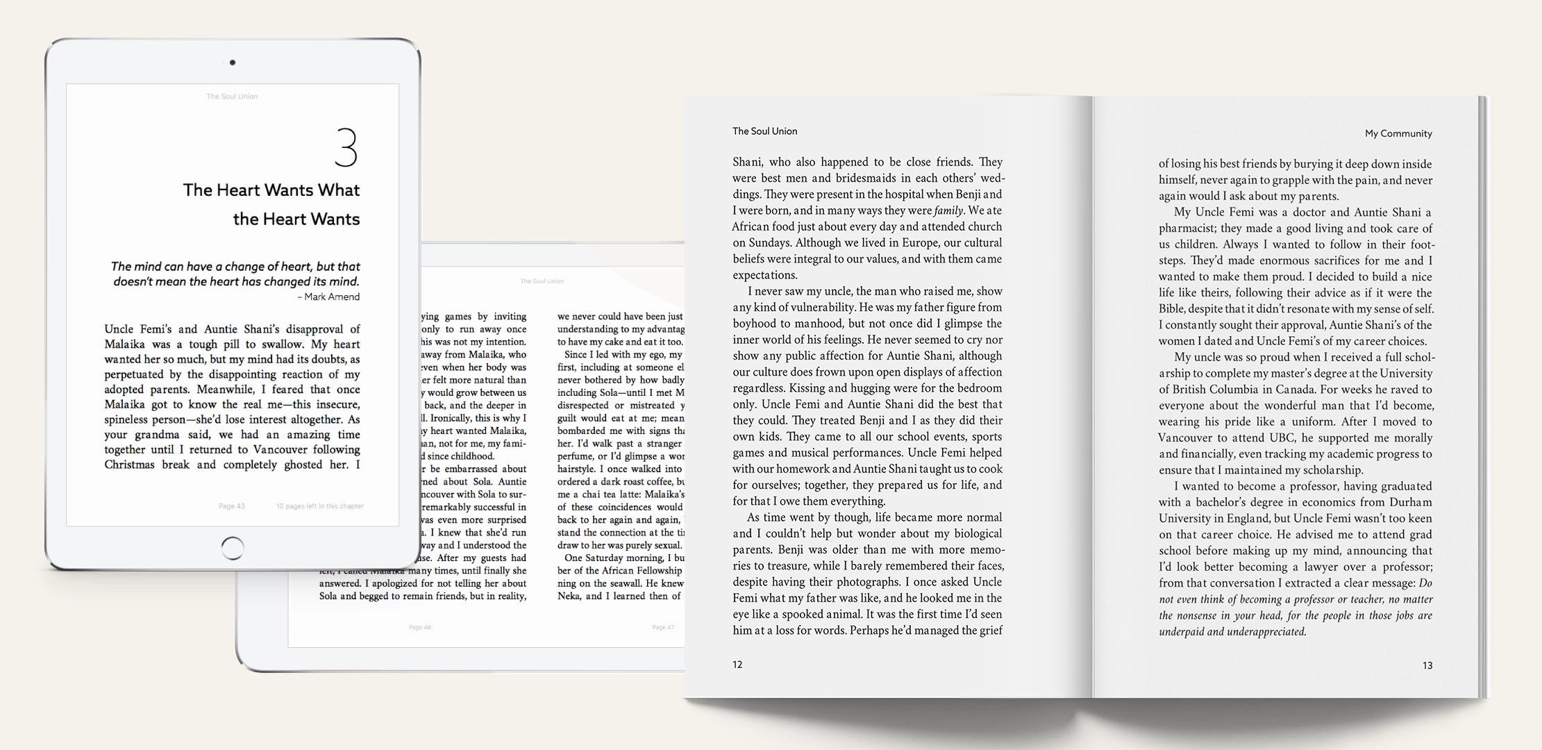 an example of a reflowable ebook file showing how it reflows when the device is turned
