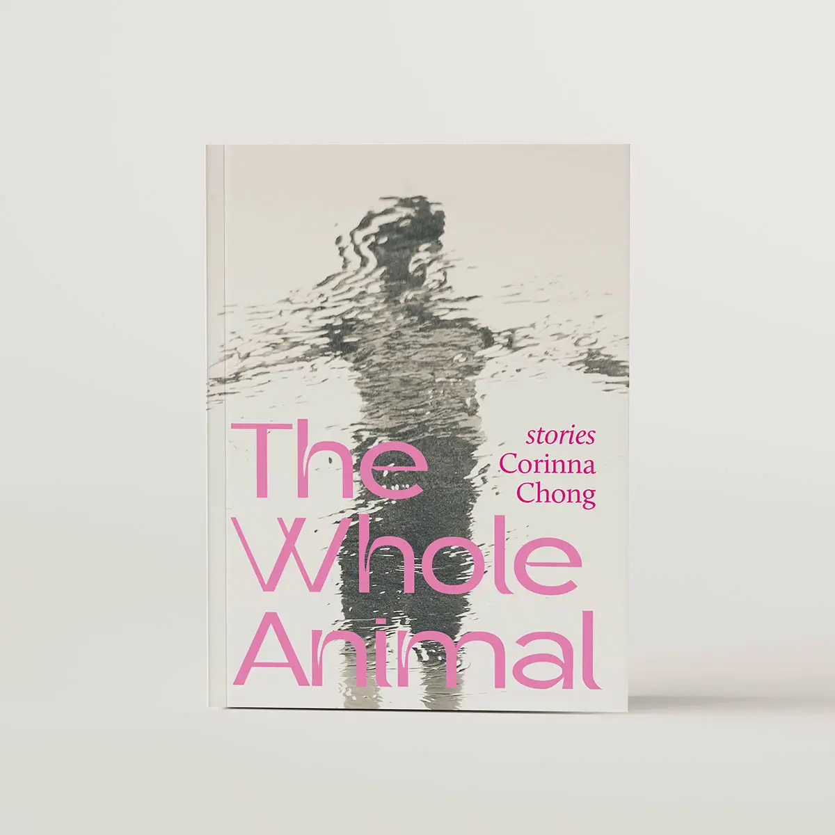 The Whole Animal book cover concept with an upside down reflection of a kid in a puddle with arms outstretched.