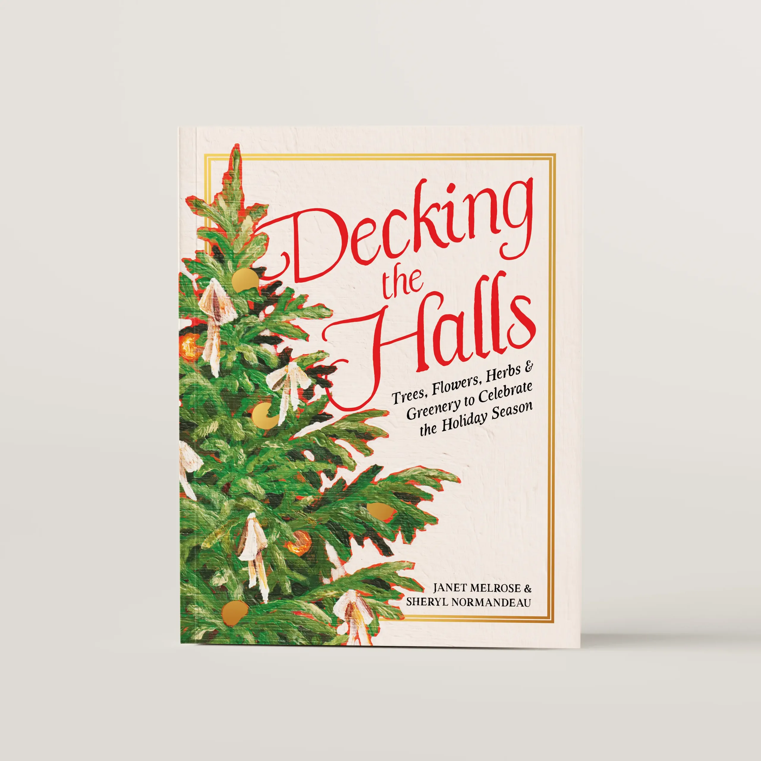 Decking the Halls cover design featuring a painted Christmas tree